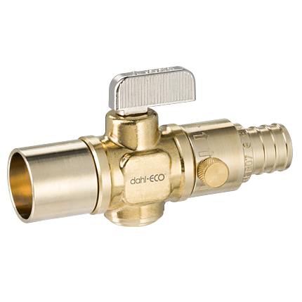 mini-ball™Valves, In-Line Stops & Isolation 521-14-PX5D (In-Line Stops with Drain / Waste)